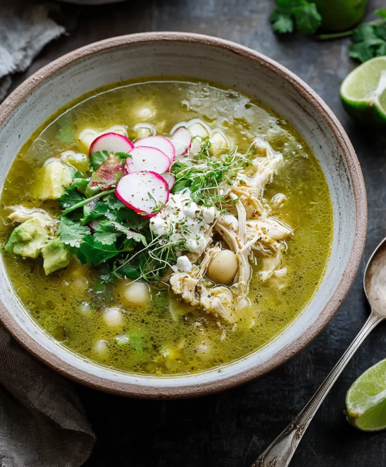 Authentic Chicken Pozole Verde-Easy Mexican Green Soup