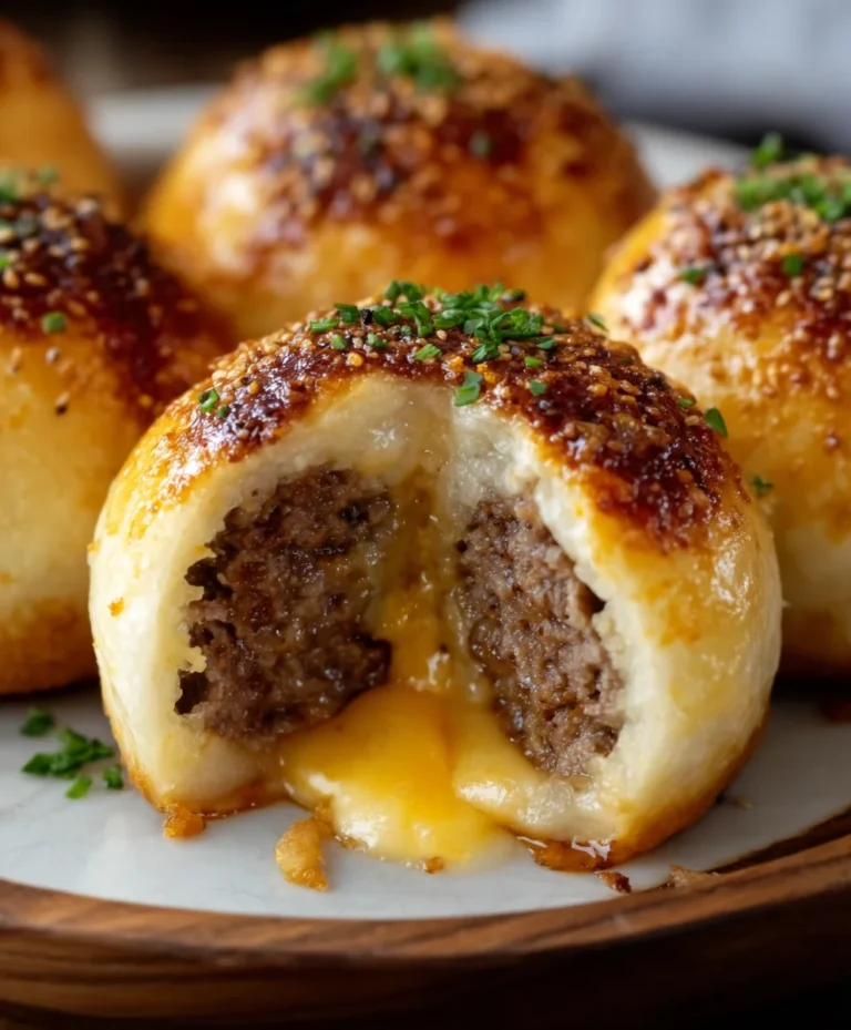 Garlic Parmesan Cheeseburger Bombs – Easy Appetizer