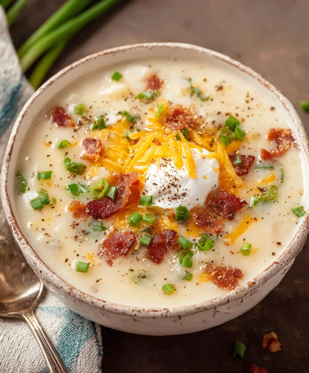 Easy Crockpot Potato Soup-Hearty & Creamy Comfort Food