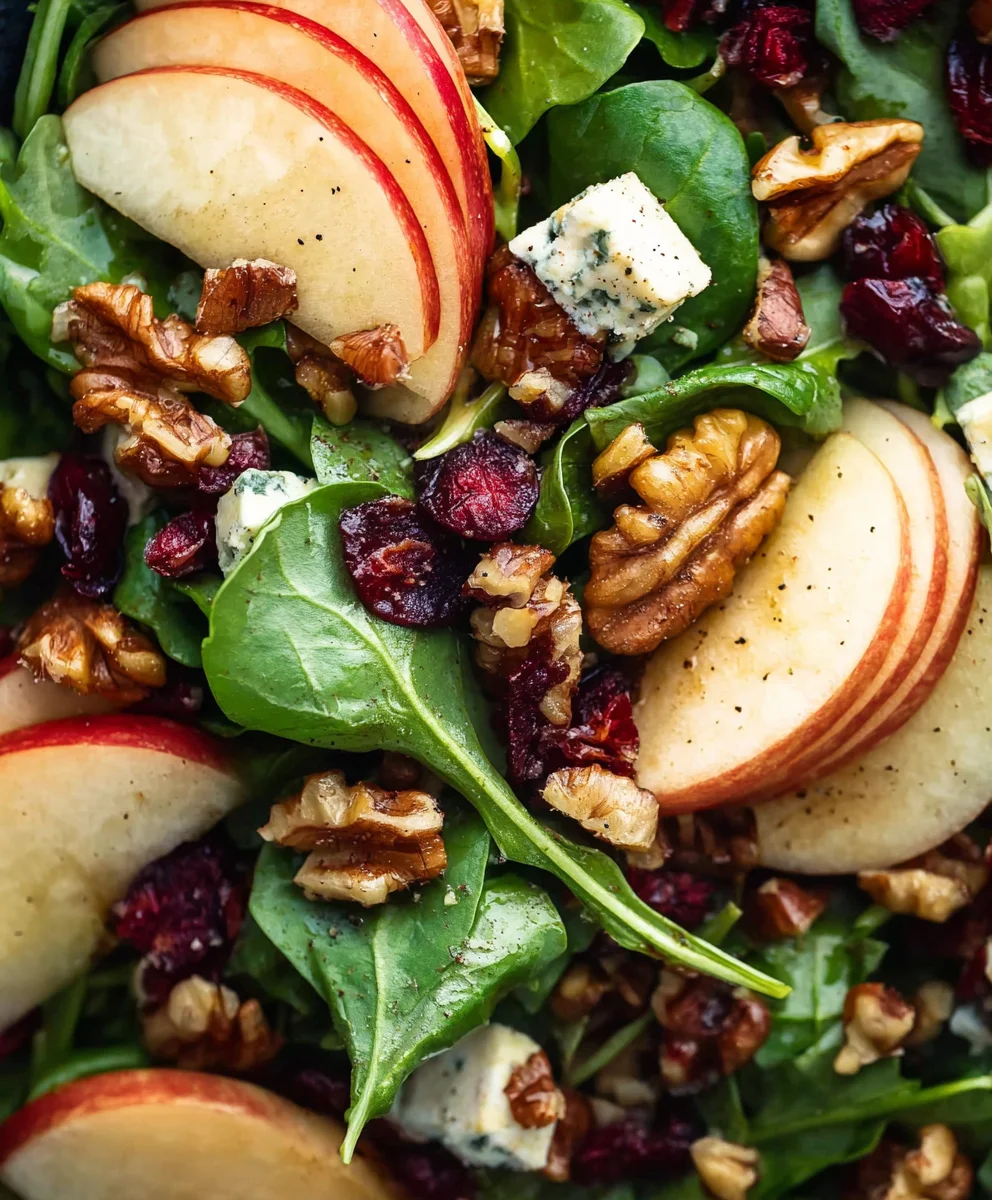 Apple Cranberry Walnut Salad - Fresh Festive Fall Flavors
