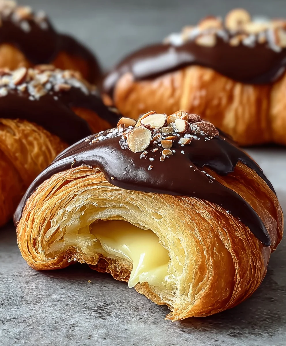Boston Cream Pie Croissants- Delicious Pastry Twist