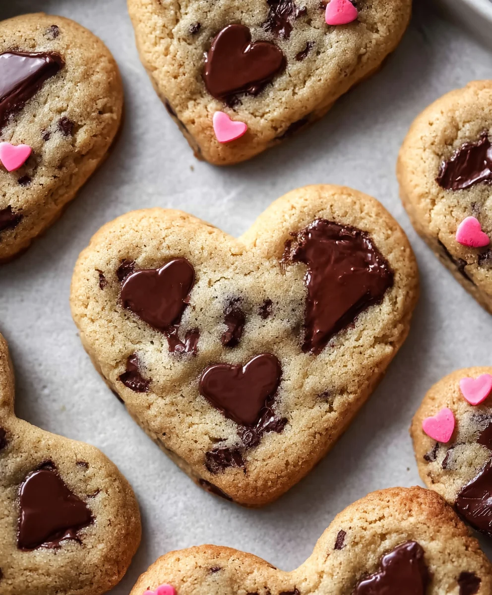 Heart-Shaped Chocolate Chip Cookies-Perfectly Sweet