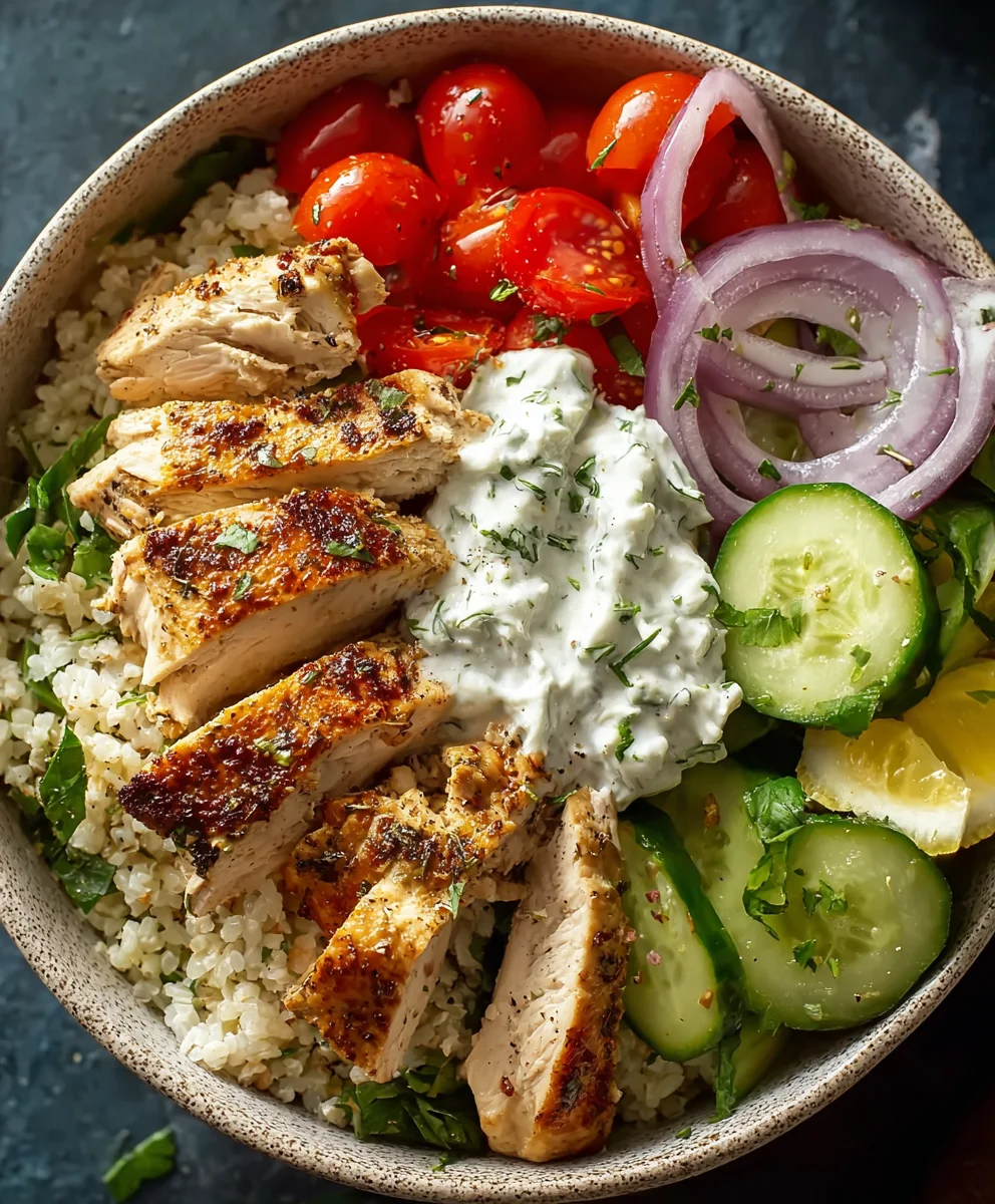 Greek Chicken Gyro Bowl- Easy & Delicious Recipe
