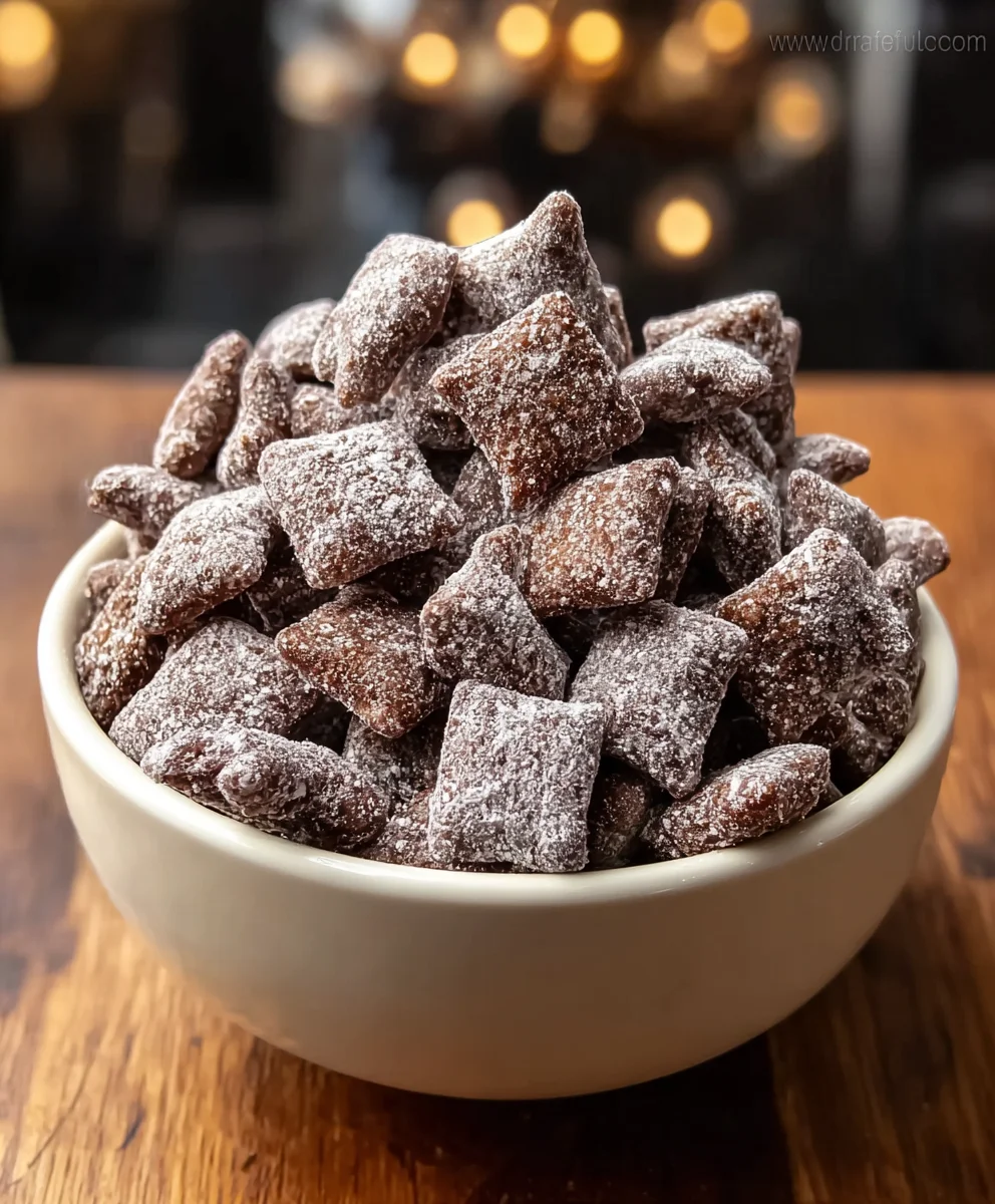 Chewy Brownie Puppy Chow Recipe - Easy Treat