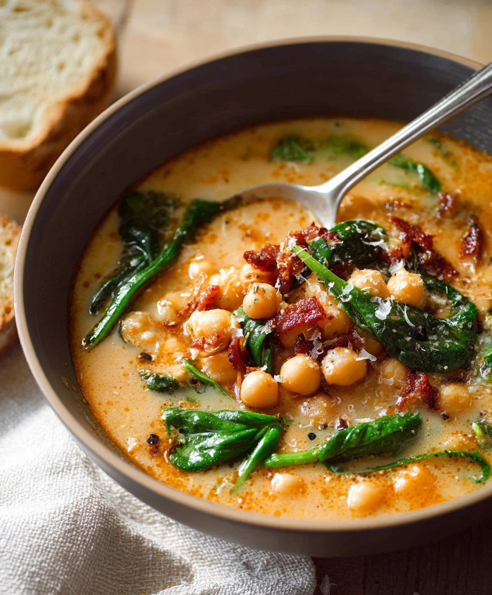 Hearty Tuscan Garbanzo Bean Soup - Easy Beef & Veggie Recipe