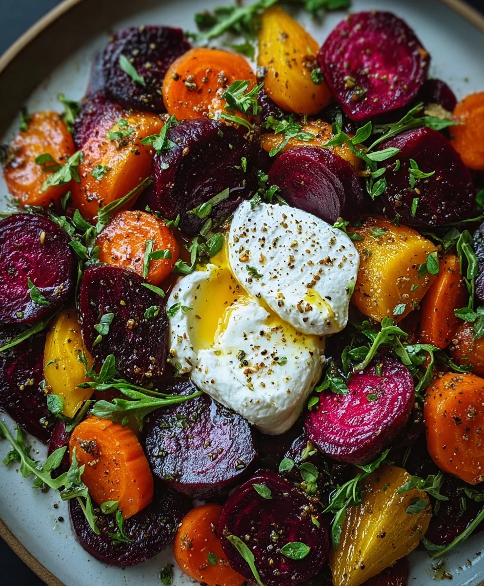 Roasted Beet Carrot Salad Burrata Recipe