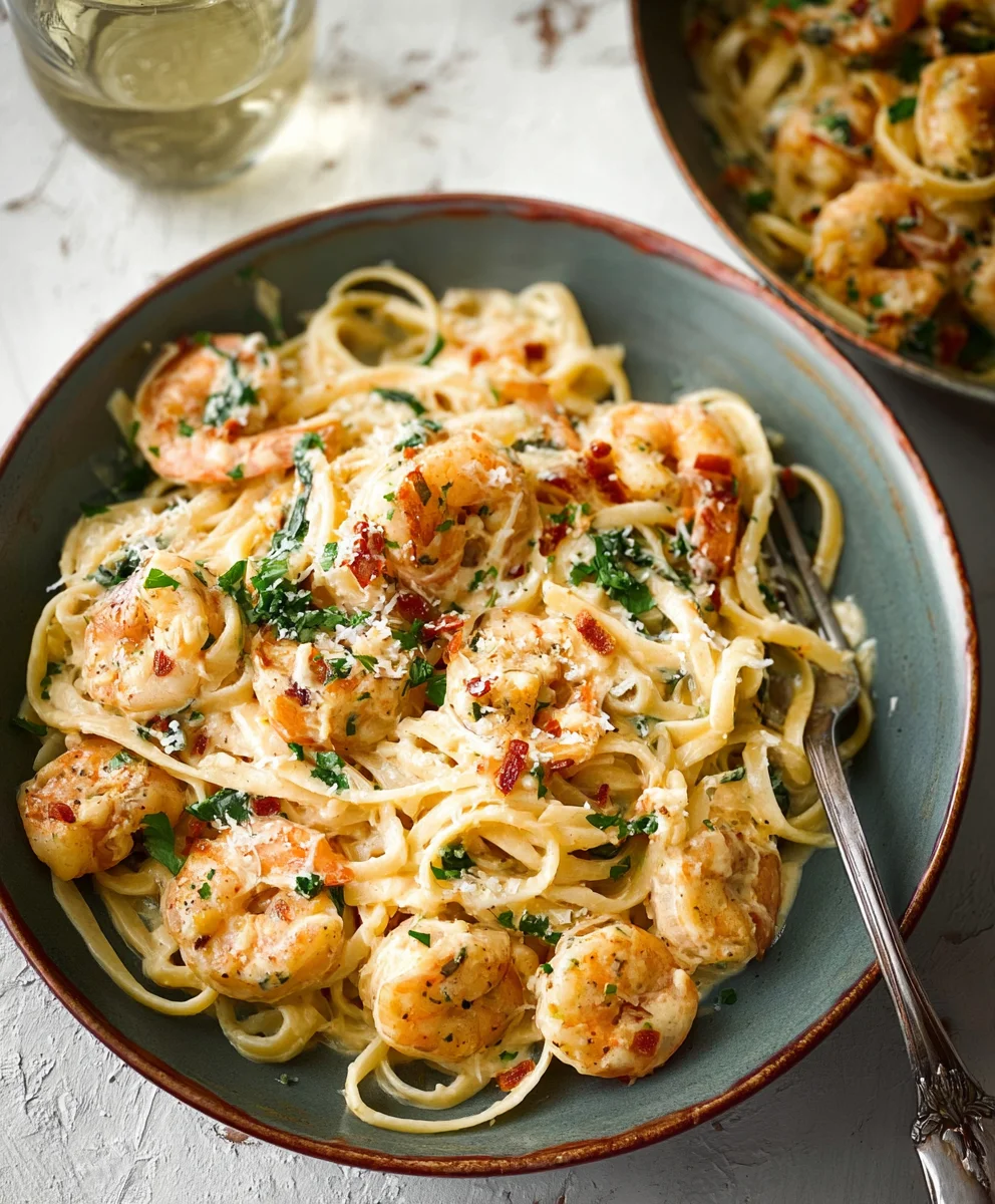 Creamy Tuscan Shrimp Linguine - Quick & Easy Recipe