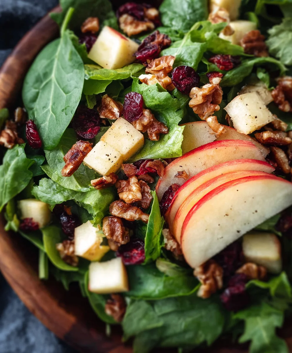Apple Cranberry Walnut Salad - Fresh Festive Fall Flavors