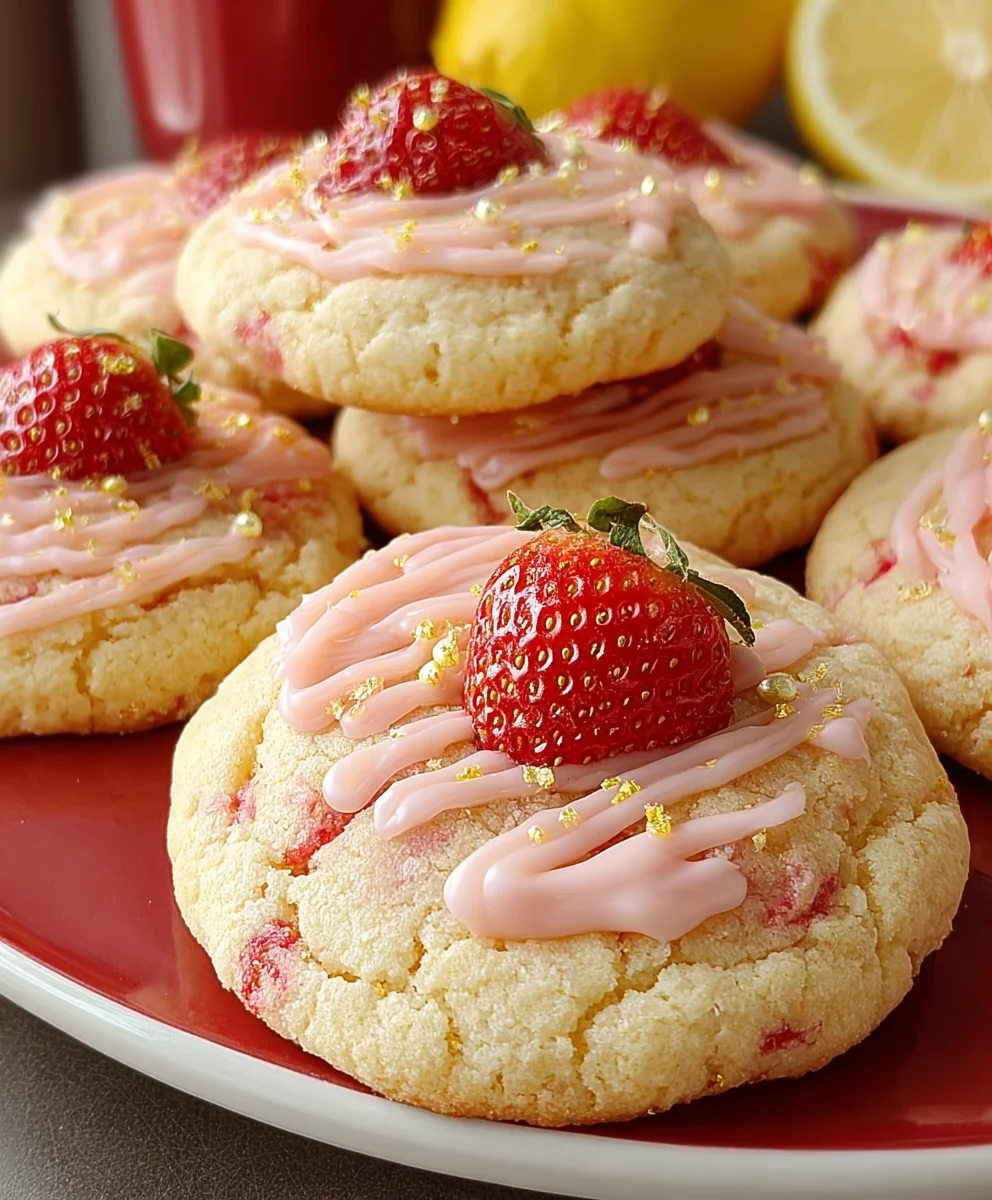 Strawberry Lemonade Cookies - Zesty & Sweet Delight