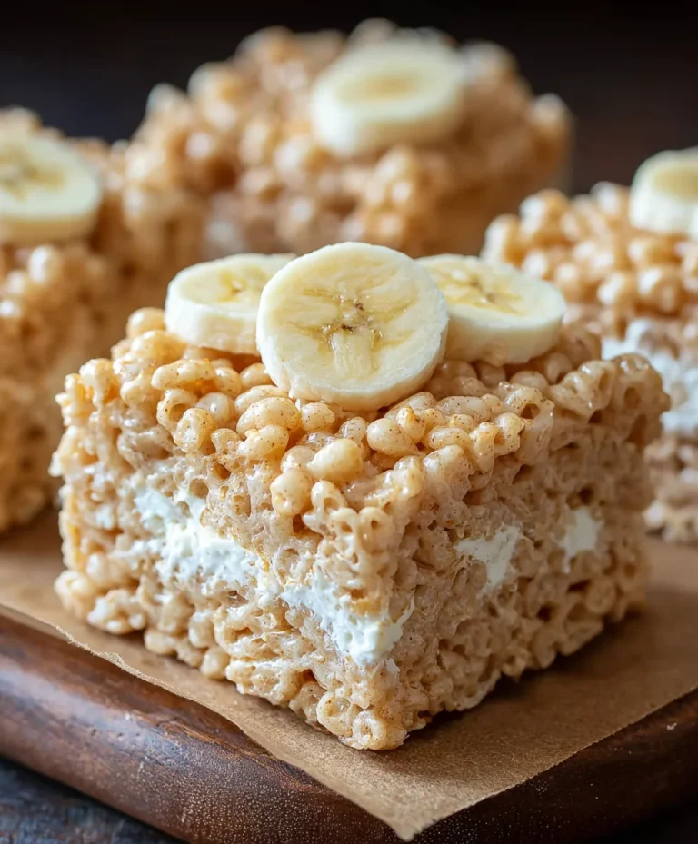 Banana Pudding Rice Krispie Treats – Easy Dessert