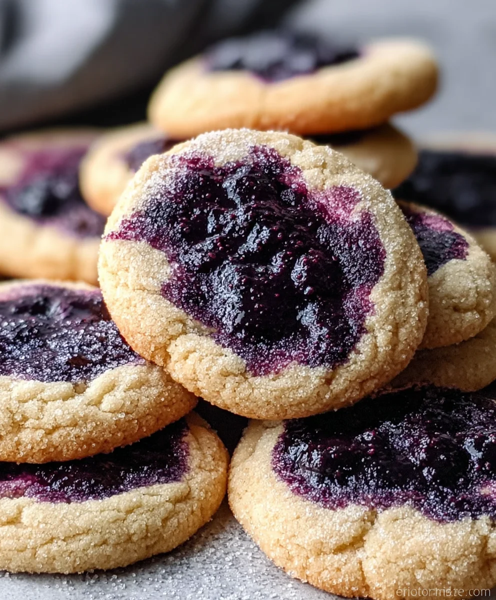 Blueberry Jam Cookies- Sweet Homemade Treat