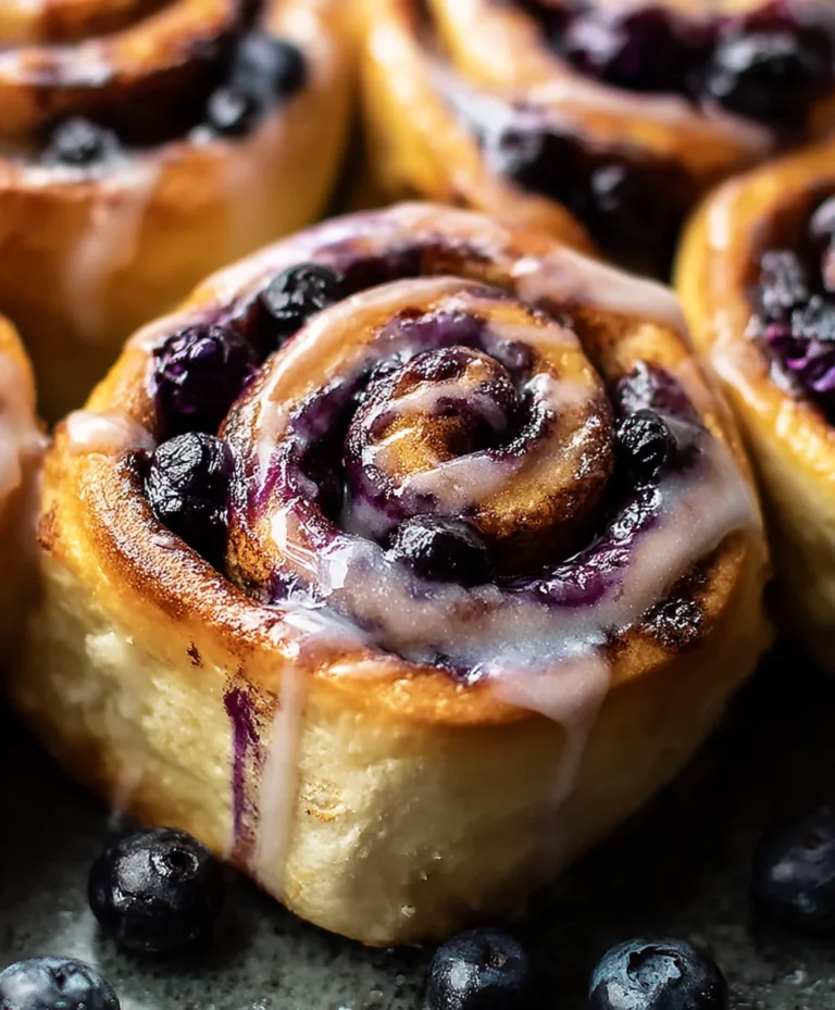Blueberry Cinnamon Rolls-Perfectly Spiced & Fruity Delight