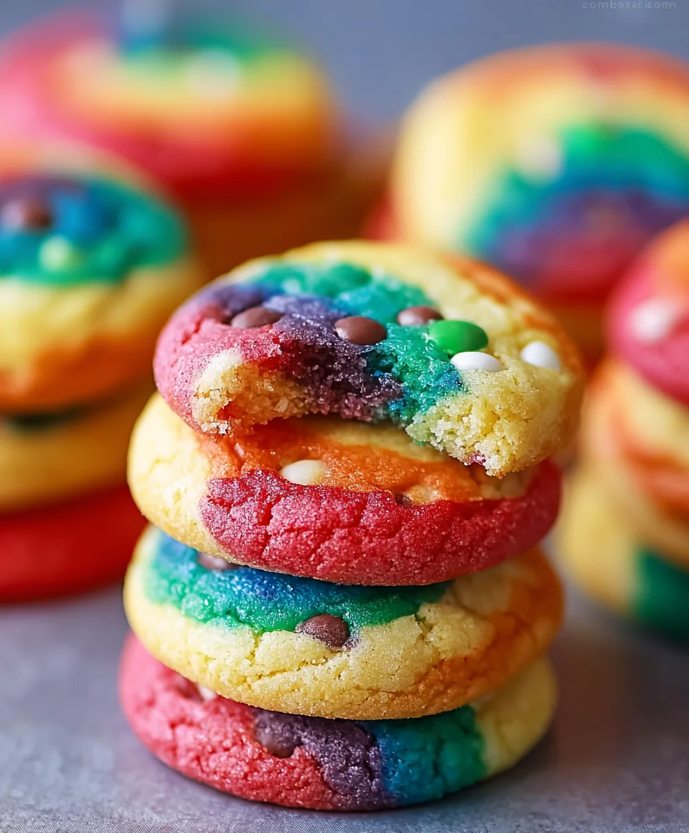 Vibrant Rainbow Cookies - Easy Homemade Treat