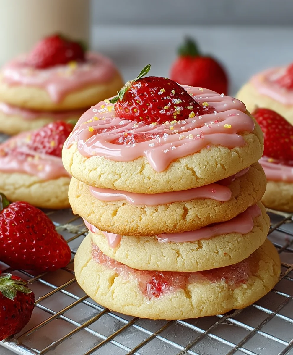 Strawberry Lemonade Cookies - Zesty & Sweet Delight