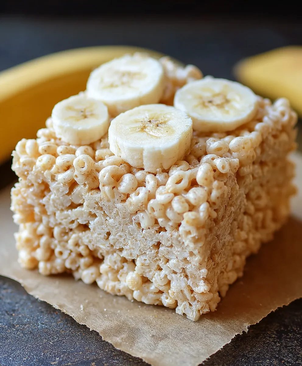 Banana Pudding Rice Krispie Treats - Easy Dessert