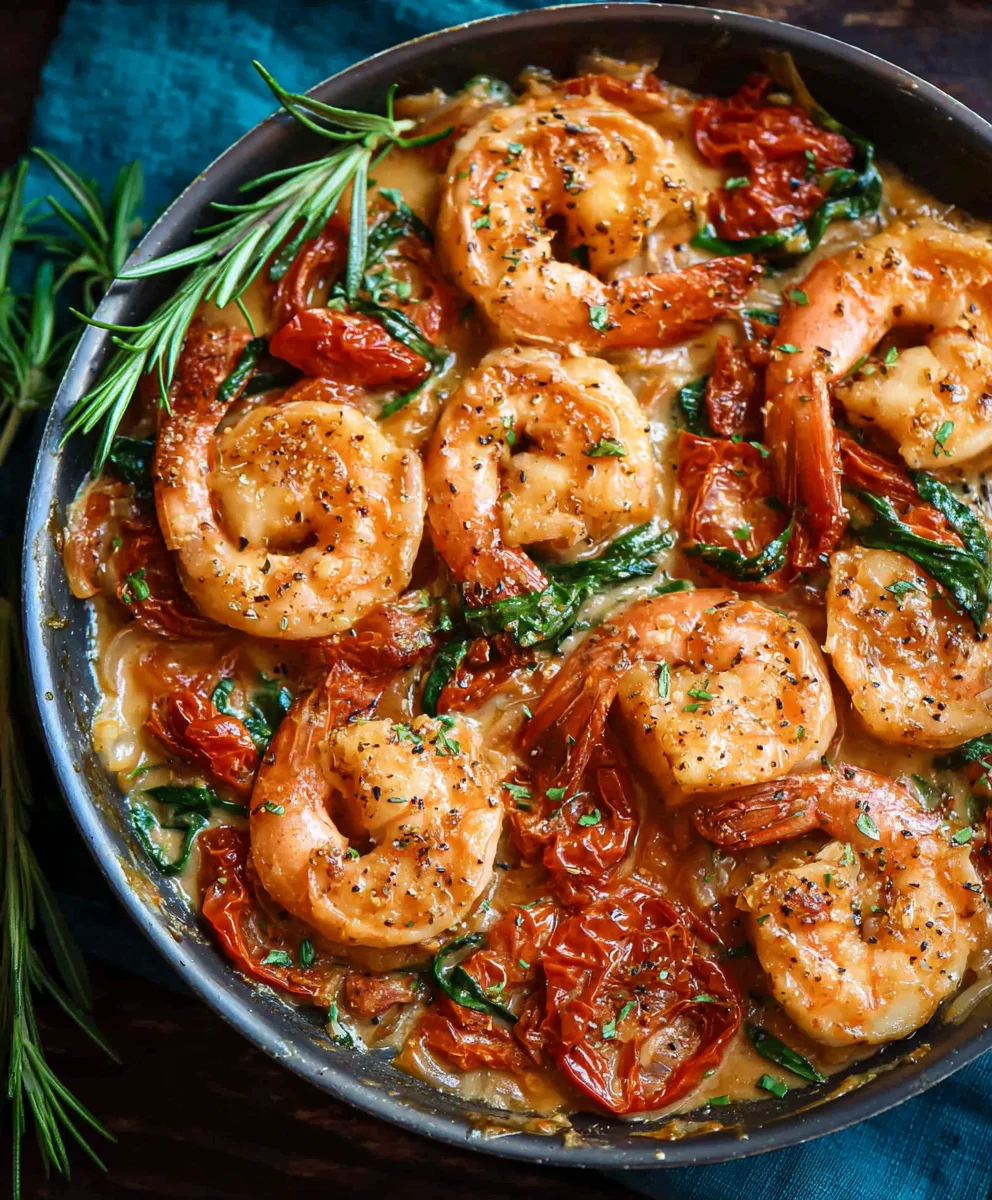 30-Minute Tuscan Shrimp Dinner - Easy One Pan Meal