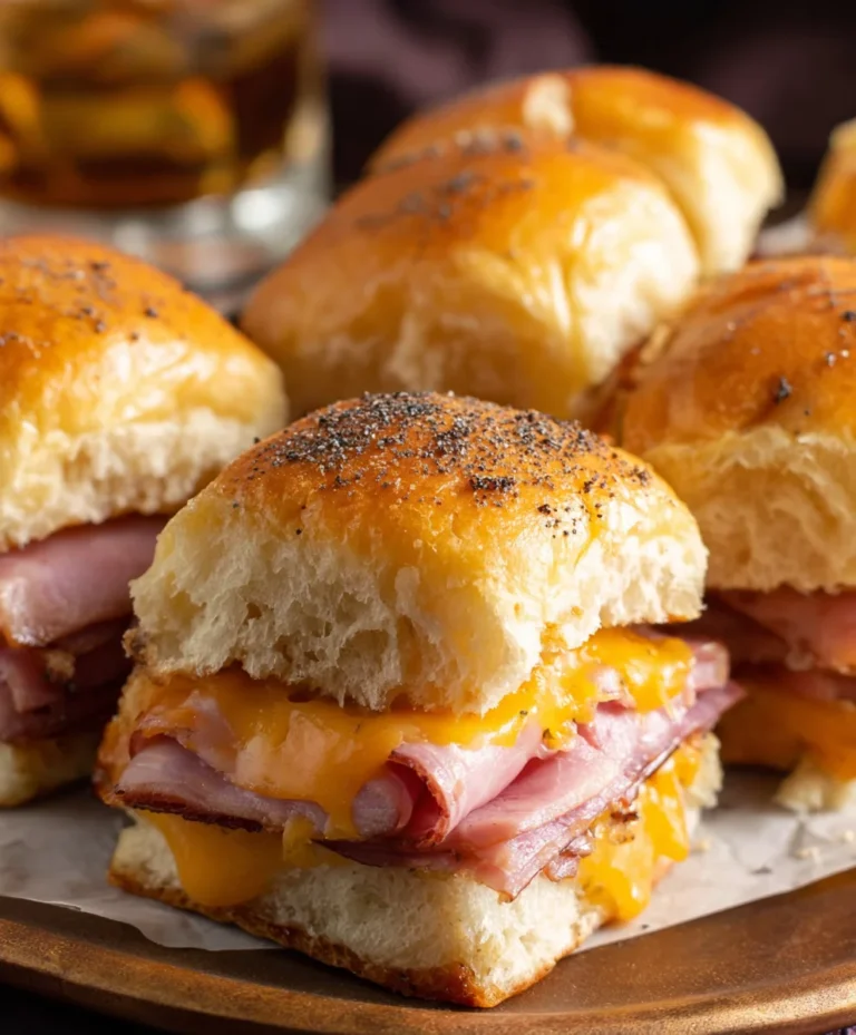 Beef Beef Ham Cheese Sliders- Easy Baked Party Appetizer