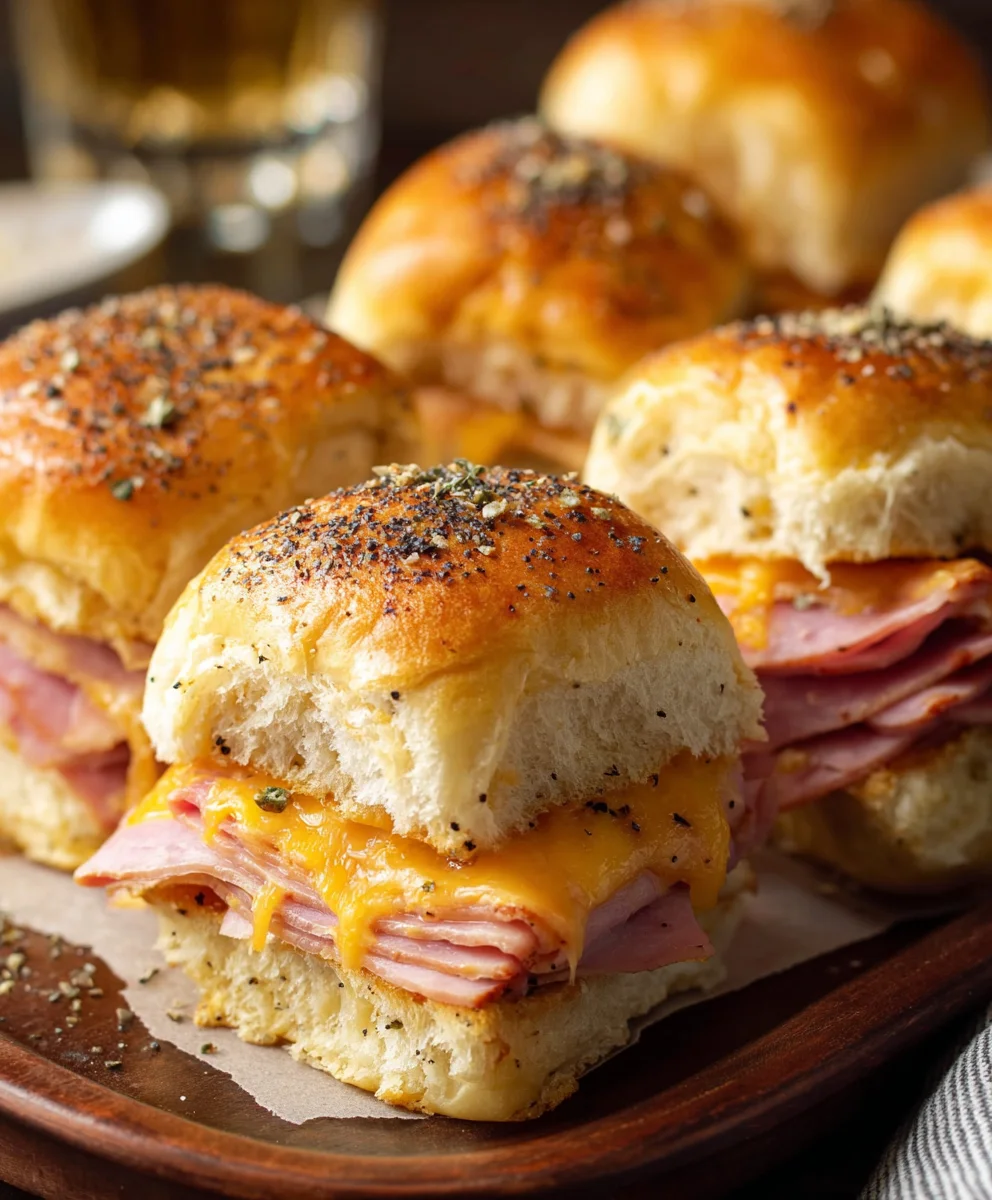 Beef Beef Ham Cheese Sliders- Easy Baked Party Appetizer