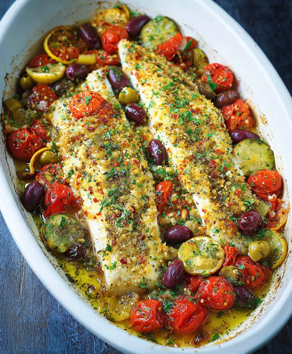Easy Mediterranean Baked Fish - Simple & Delicious