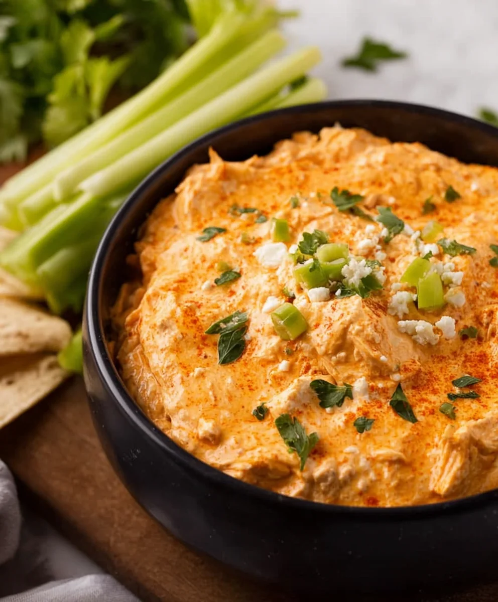 Crockpot Buffalo Chicken Dip- Easy & Delicious Appetizer