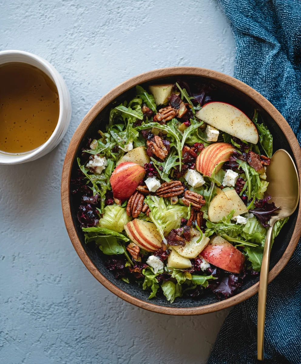 Autumn Salad with Apple Cider Vinaigrette - Easy Recipe