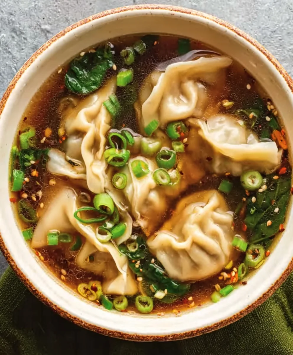 Savory Beef Potsticker Soup - Easy Weeknight Dinner