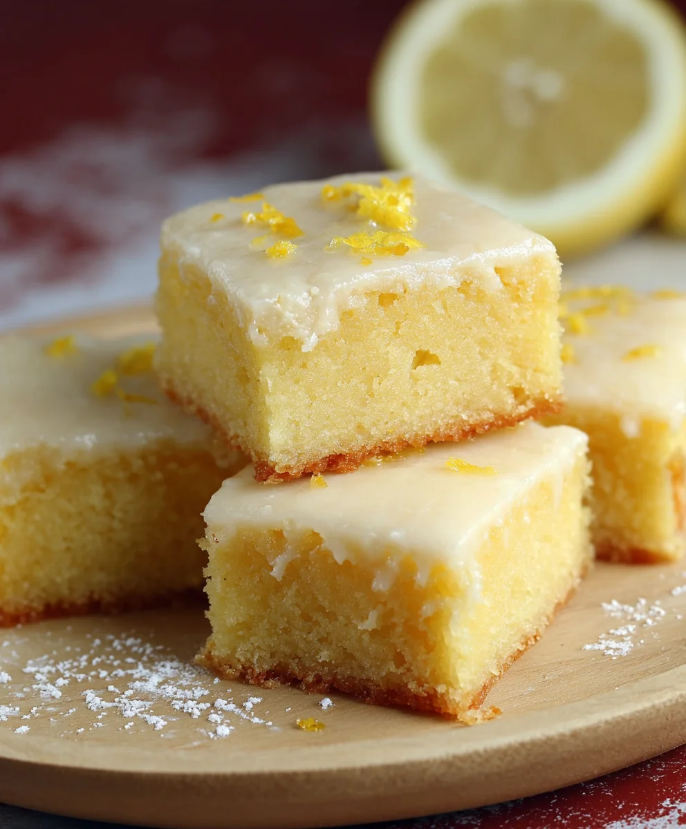 Easy Lemon Brownies-Perfectly Tangy & Sweet Treats