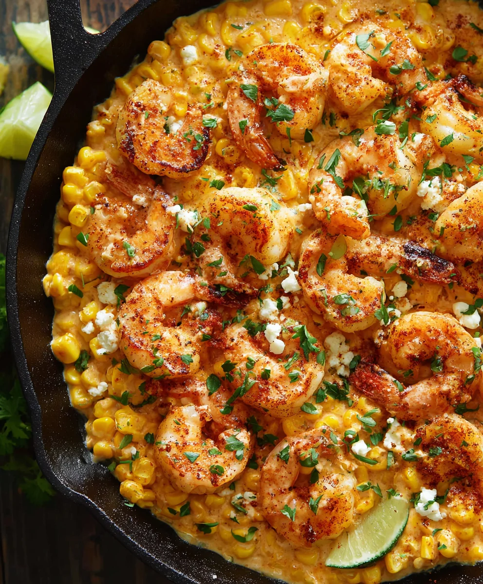 Minute Shrimp Creamed Corn One Pan Meal