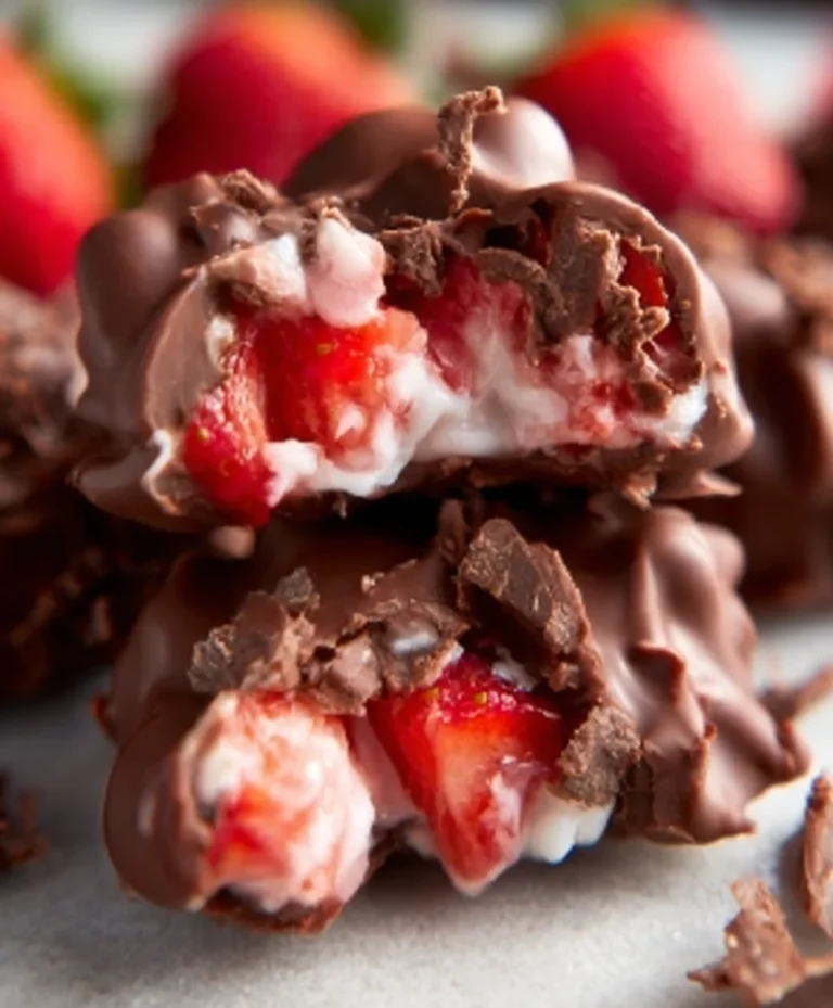 Easy Chocolate Strawberry Yogurt Clusters-Sweet Treat