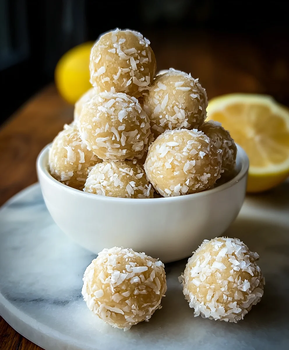 Lemon Coconut Protein Balls-Easy Healthy Snack