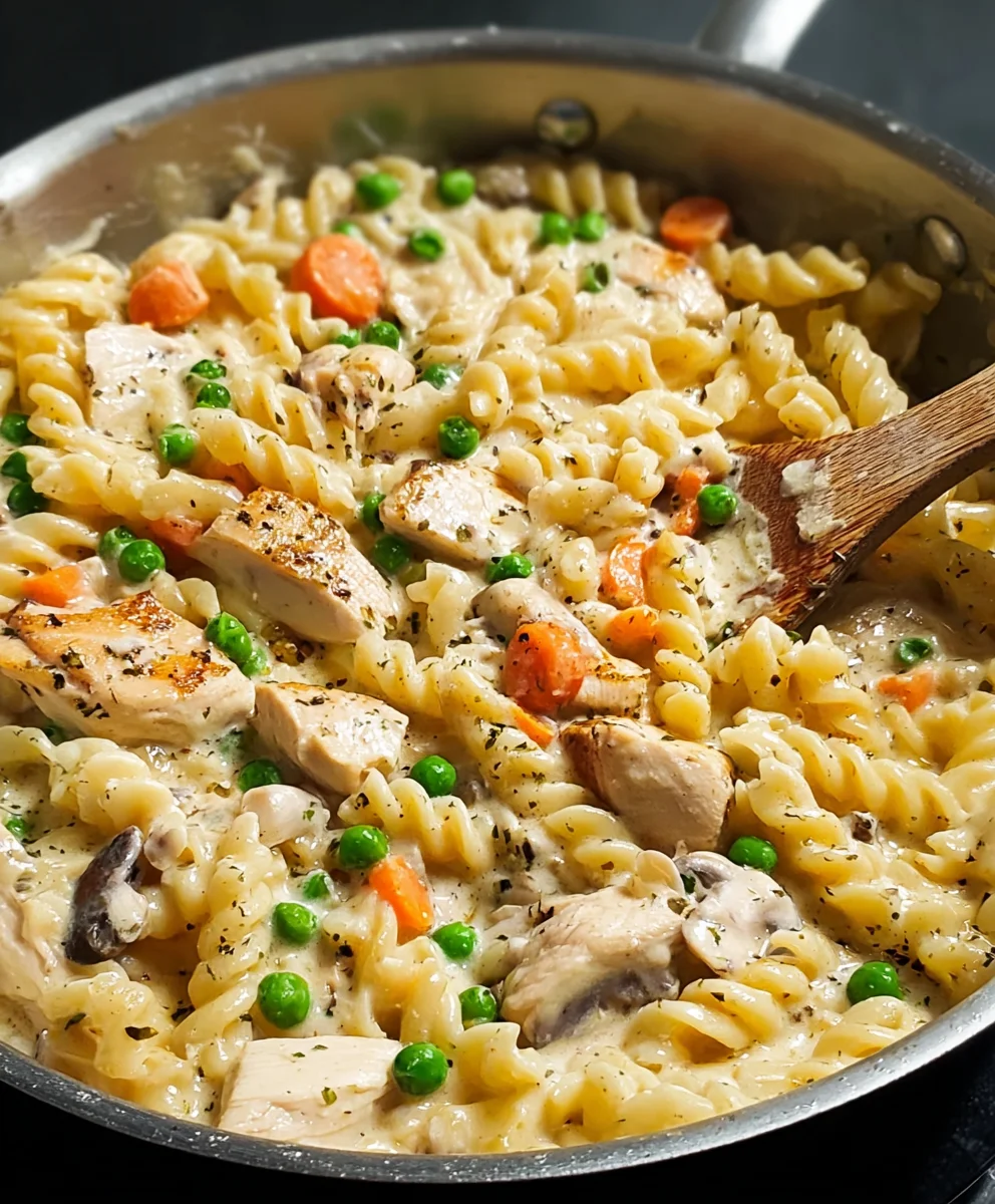 Creamy Chicken Pot Pie Pasta Recipe