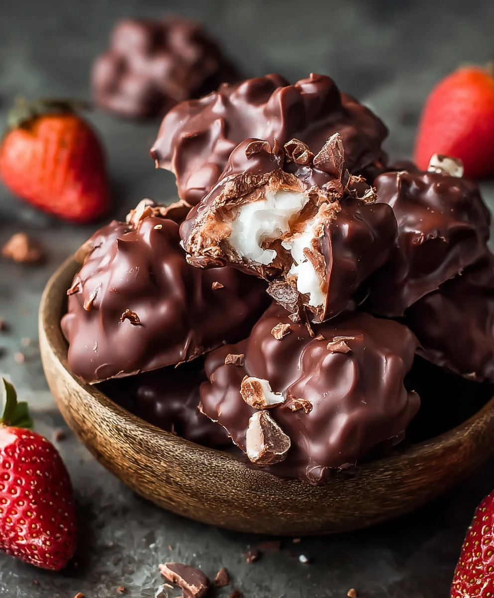 Frozen Chocolate Yogurt Clusters-Easy Healthy Treat