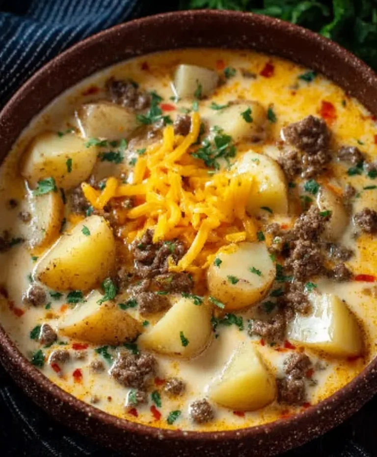 Cheesy Beef Beef Hamburger Potato Soup Recipe