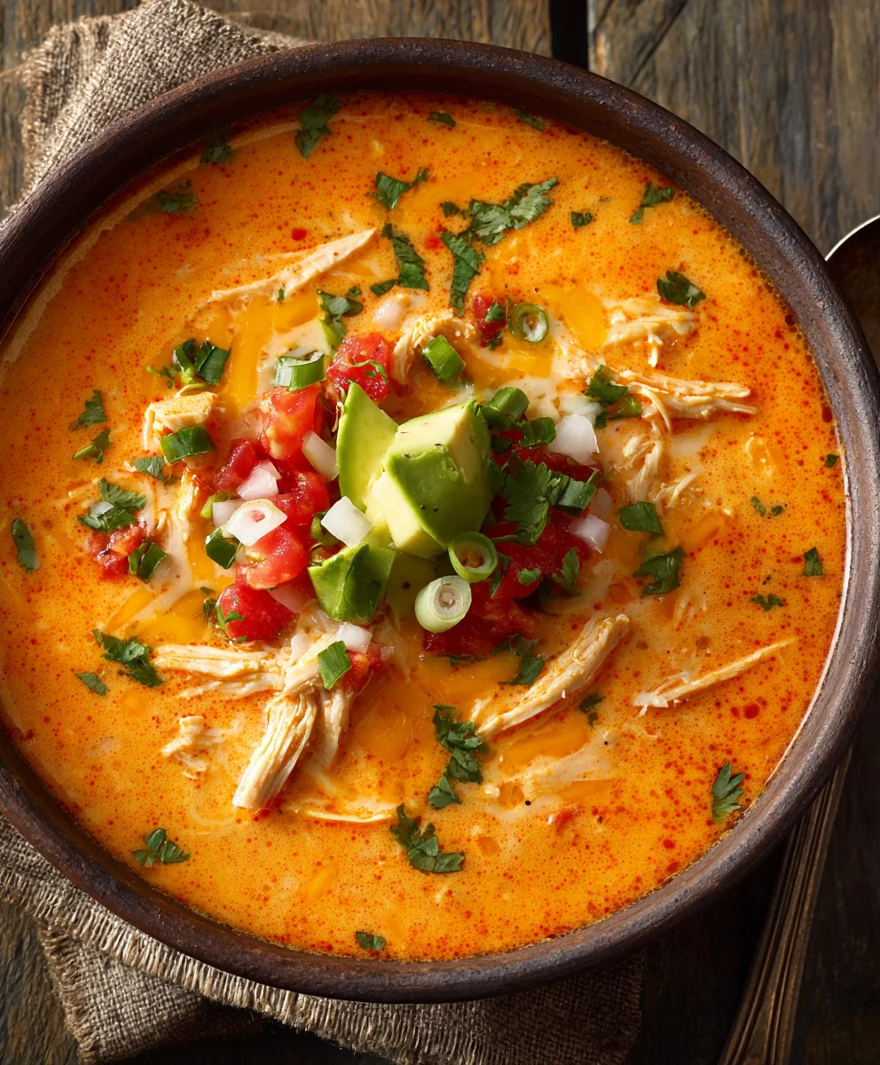 Creamy Chicken Enchilada Soup-Easy & Delicious Recipe