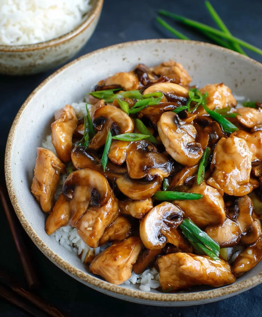 Chinese Chicken Mushroom Stir-fry - Easy Takeout Style
