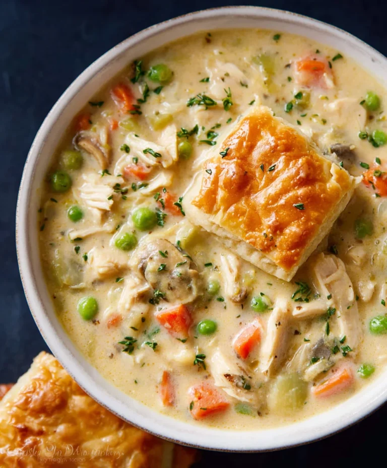 Creamy Chicken Pot Pie Soup – Easy Comfort Food