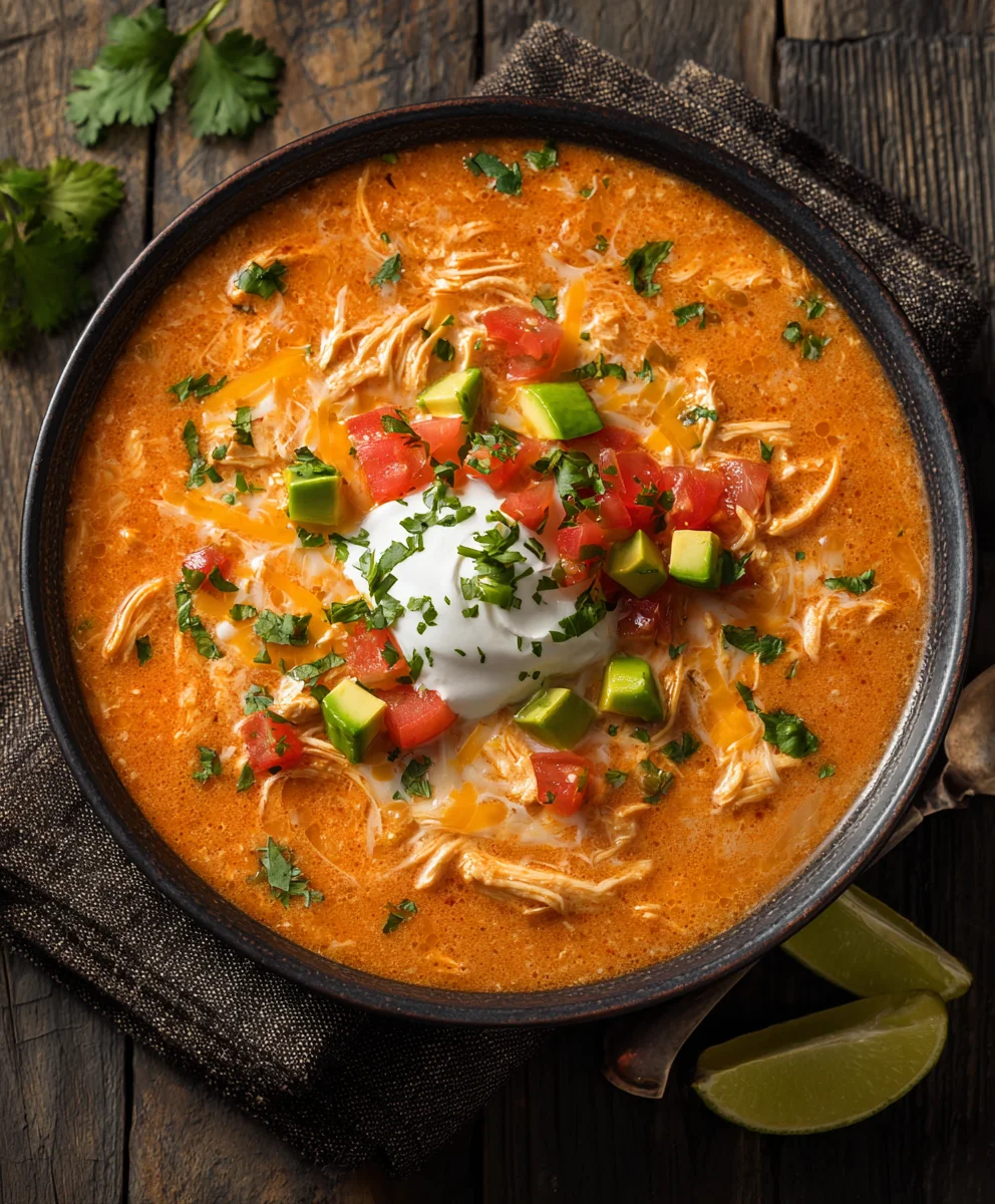 Creamy Chicken Enchilada Soup-Easy & Delicious Recipe