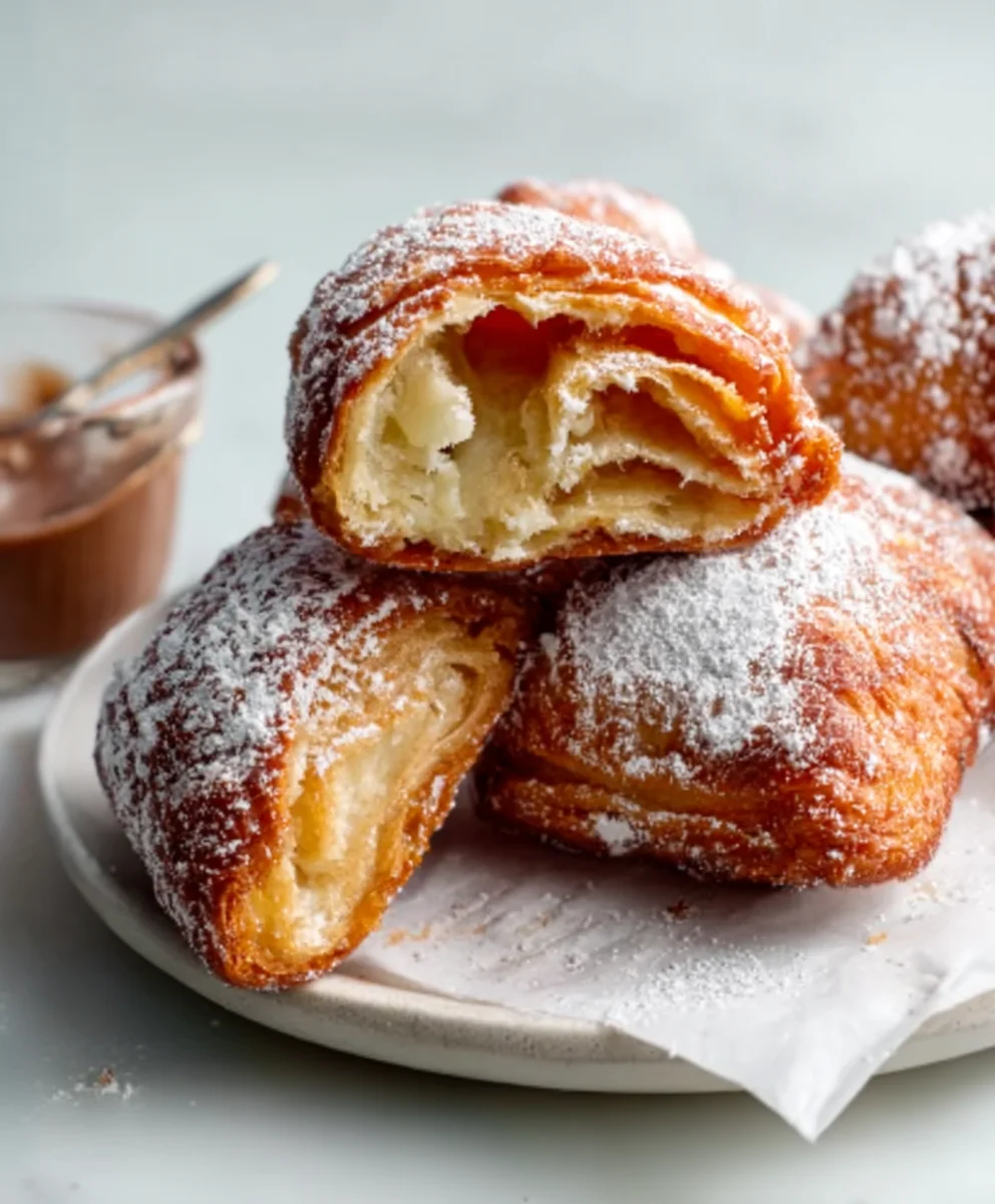Fried Croissant Beignets - Easy Sweet Dessert Recipe