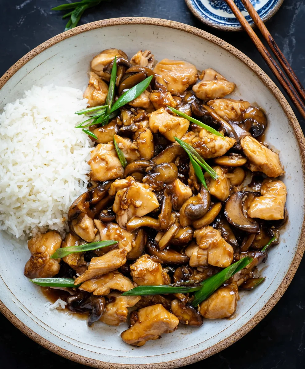Chinese Chicken Mushroom Stir-fry - Easy Takeout Style