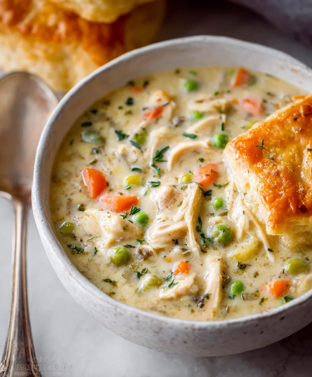 Creamy Chicken Pot Pie Soup - Easy Comfort Food
