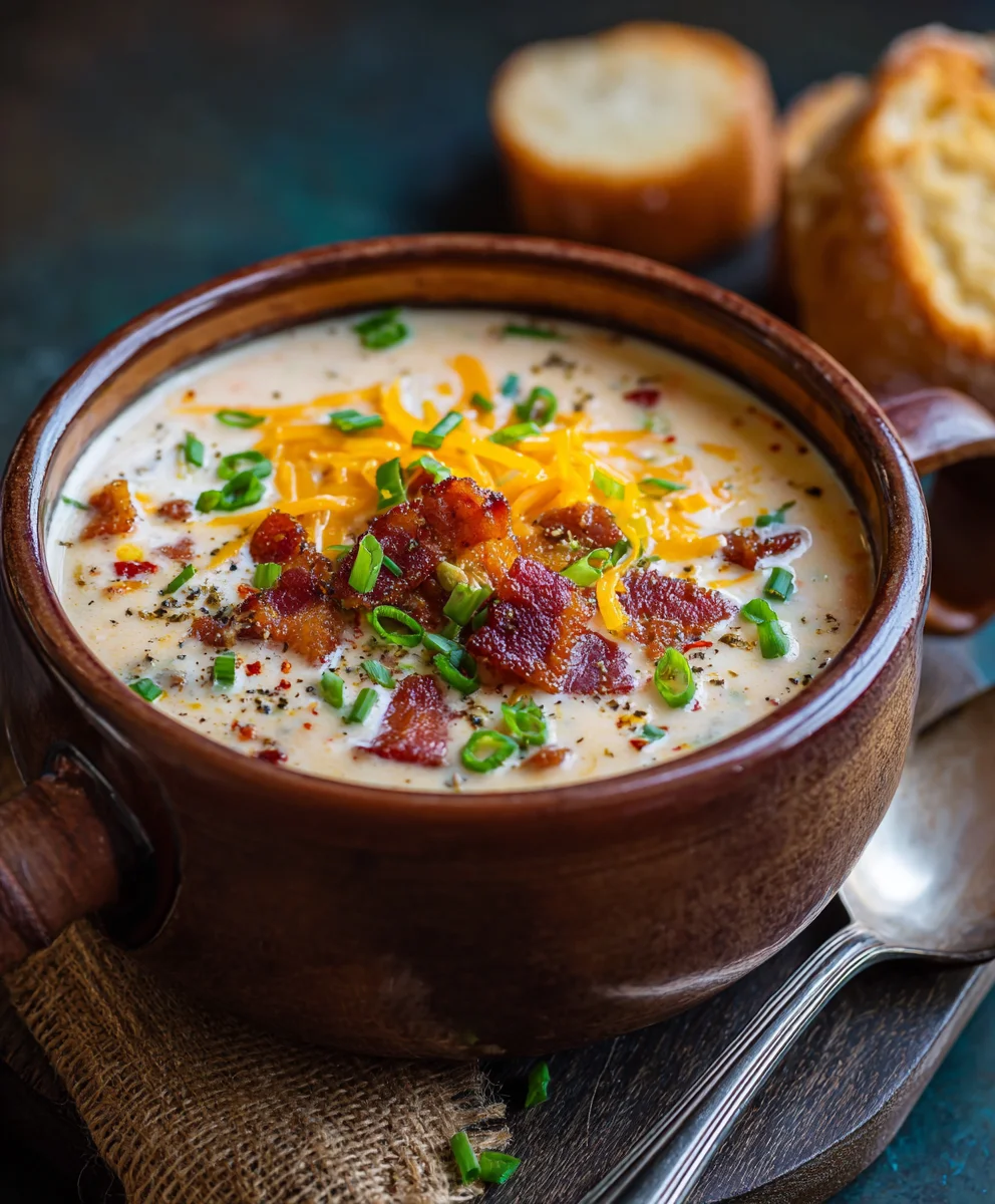 Hearty Creamy Cowboy Beef Soup-Easy Recipe