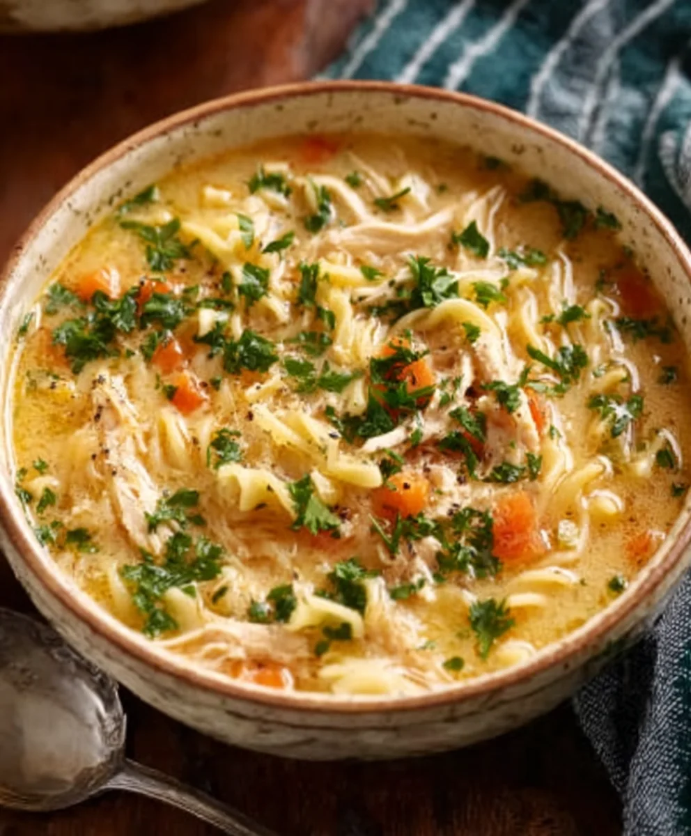 Crack Chicken Noodle Soup - Easy Comfort Food