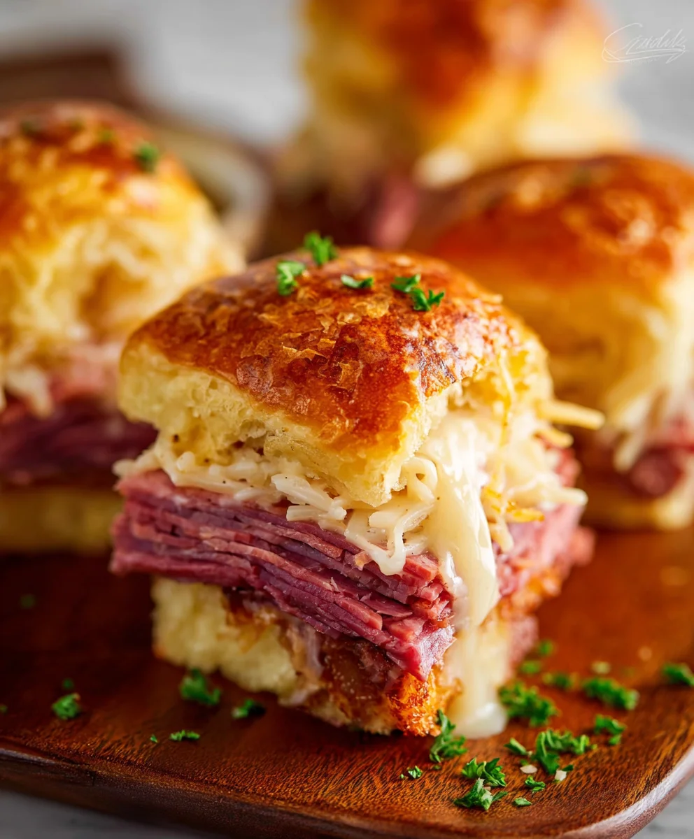 Easy Reuben Sliders - Delicious Beef & Swiss Bites