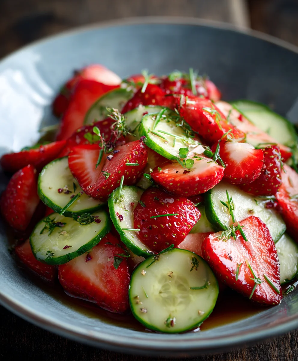 Cucumber Strawberry Salad - Fresh & Easy Summer Recipe