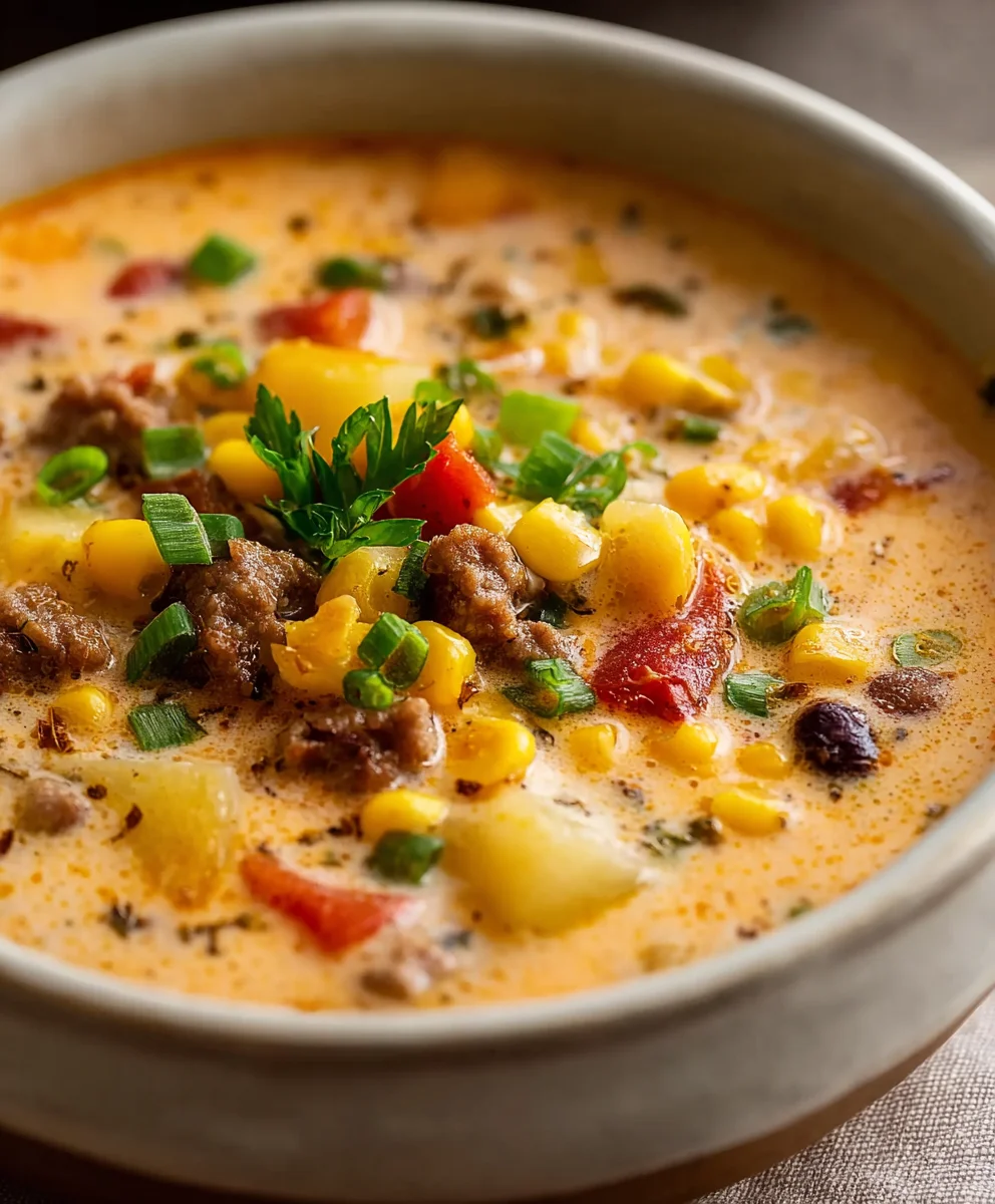 Creamy Cowboy Beef Soup Recipe-Hearty & Delicious