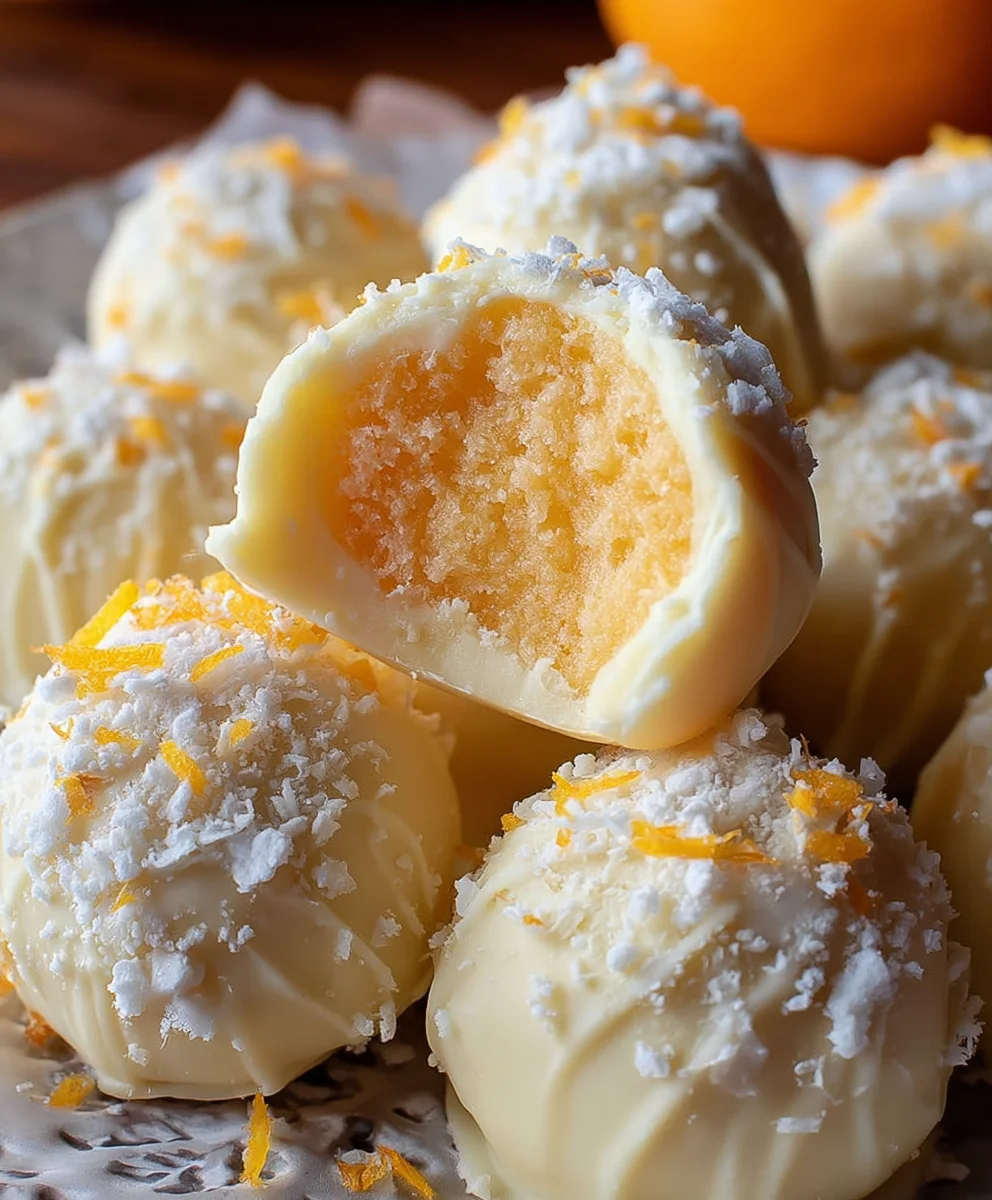 White Chocolate Orange Truffles-Creamsicle Bliss