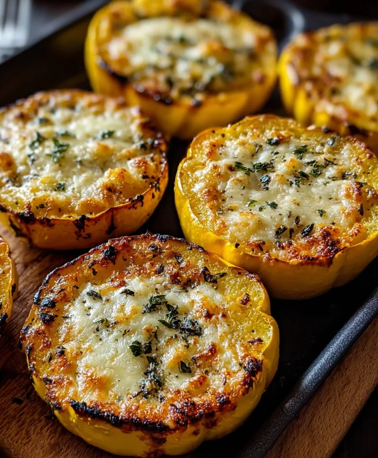 Cheesy Baked Squash Rounds-Easy Delicious Recipe