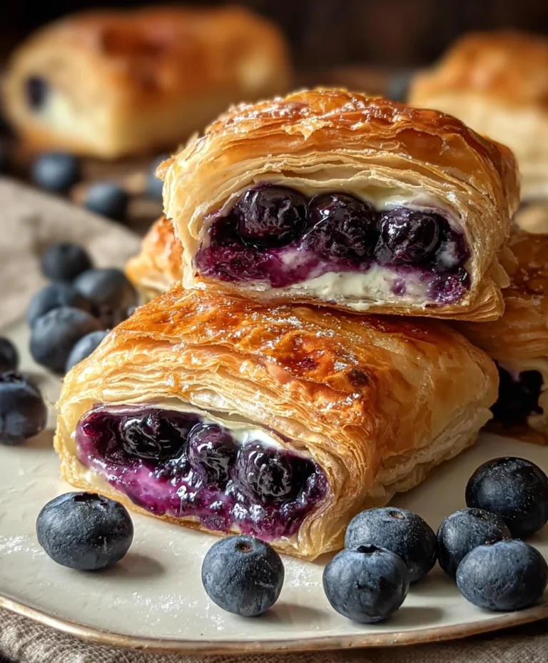 Blueberry Cream Cheese Puff Pastry Delight