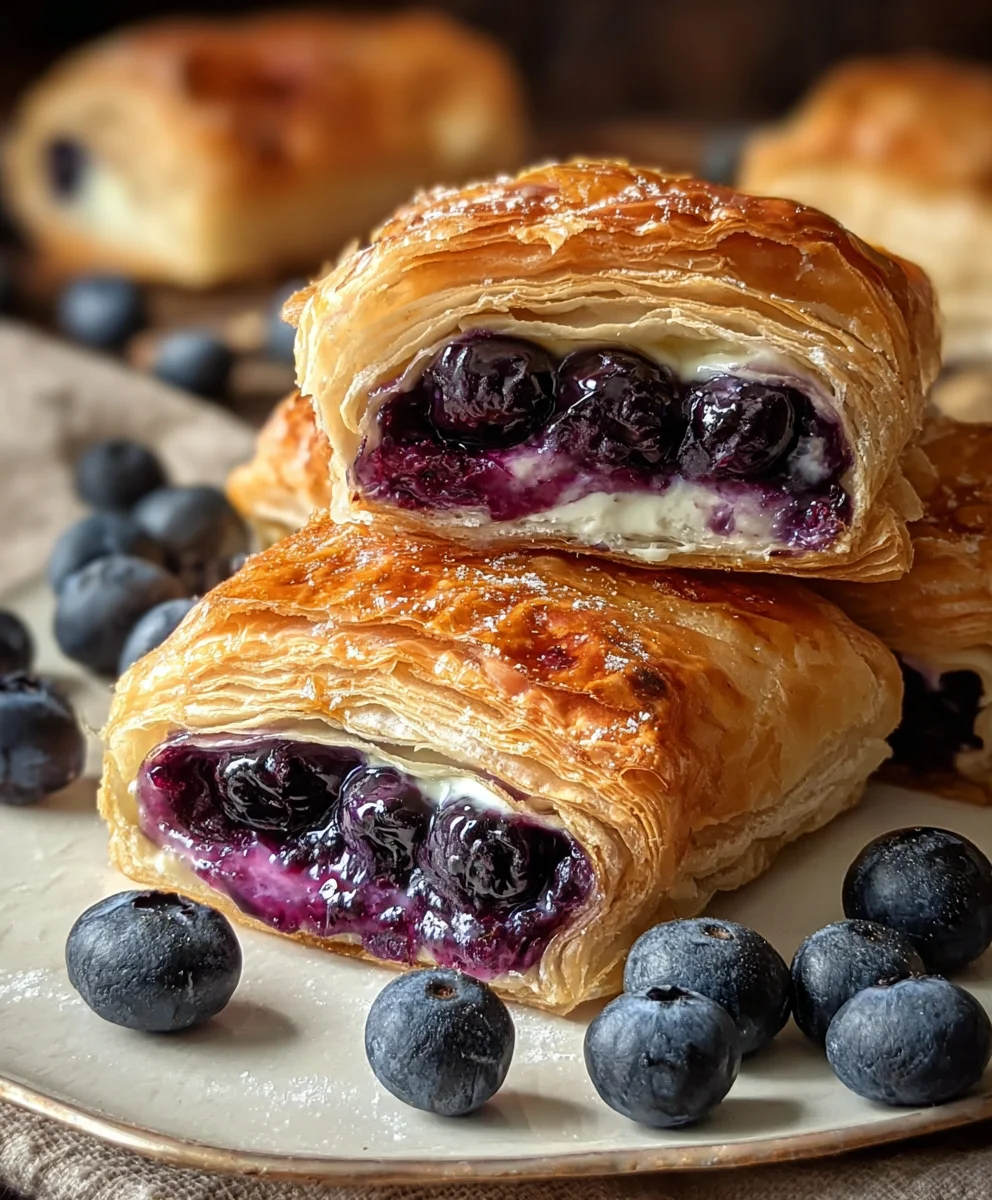 Blueberry Cream Cheese Puff Pastry Delight