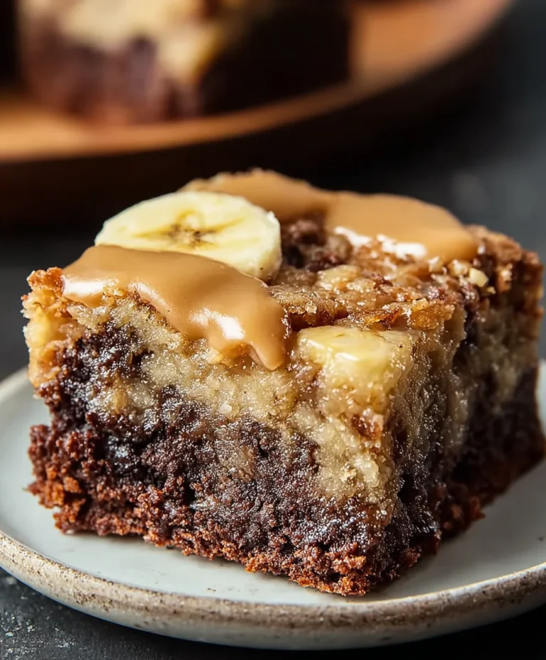 Homemade Banana Bread Brownies-Easy Recipe